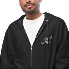 Load image into Gallery viewer, Unisex fleece zip up hoodie