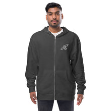 Load image into Gallery viewer, Unisex fleece zip up hoodie