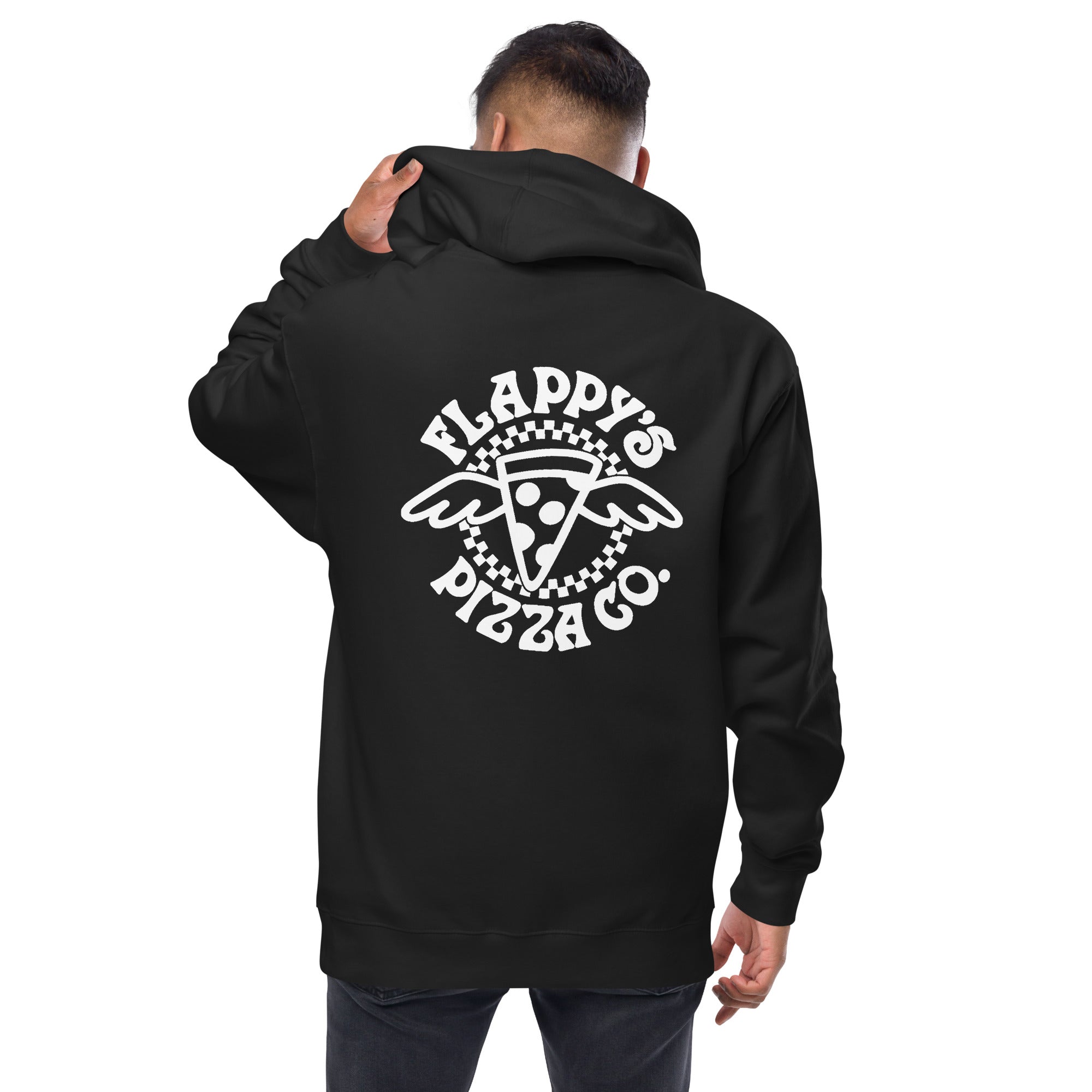 Unisex fleece zip up hoodie – Flappy's Pizza Co.