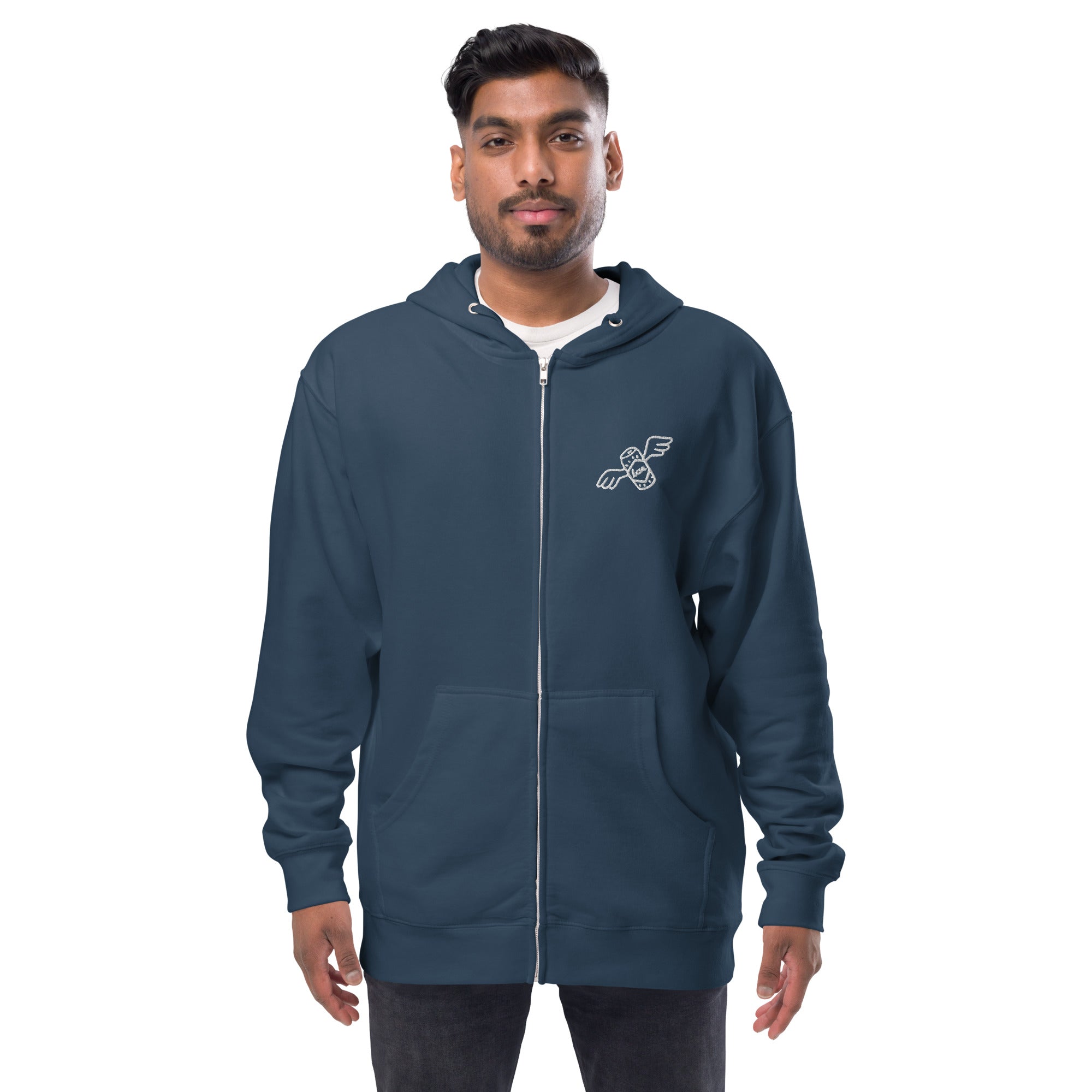 Unisex fleece zip up hoodie – Flappy's Pizza Co.